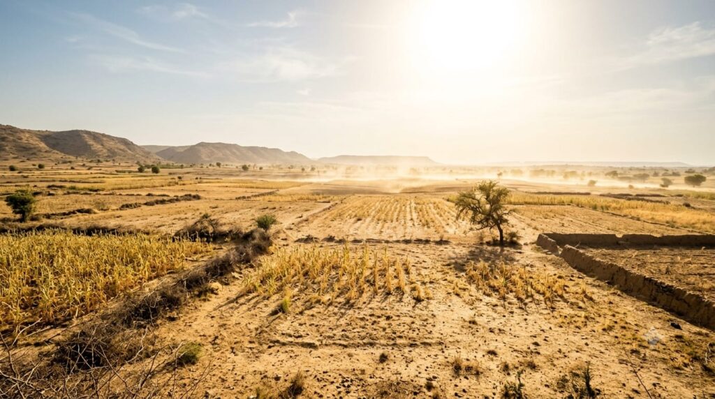 Heatwaves affecting crops during summer in Rajasthan