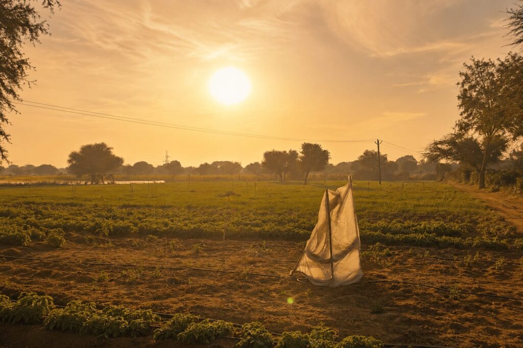 Extreme temperature in farms in rajasthan