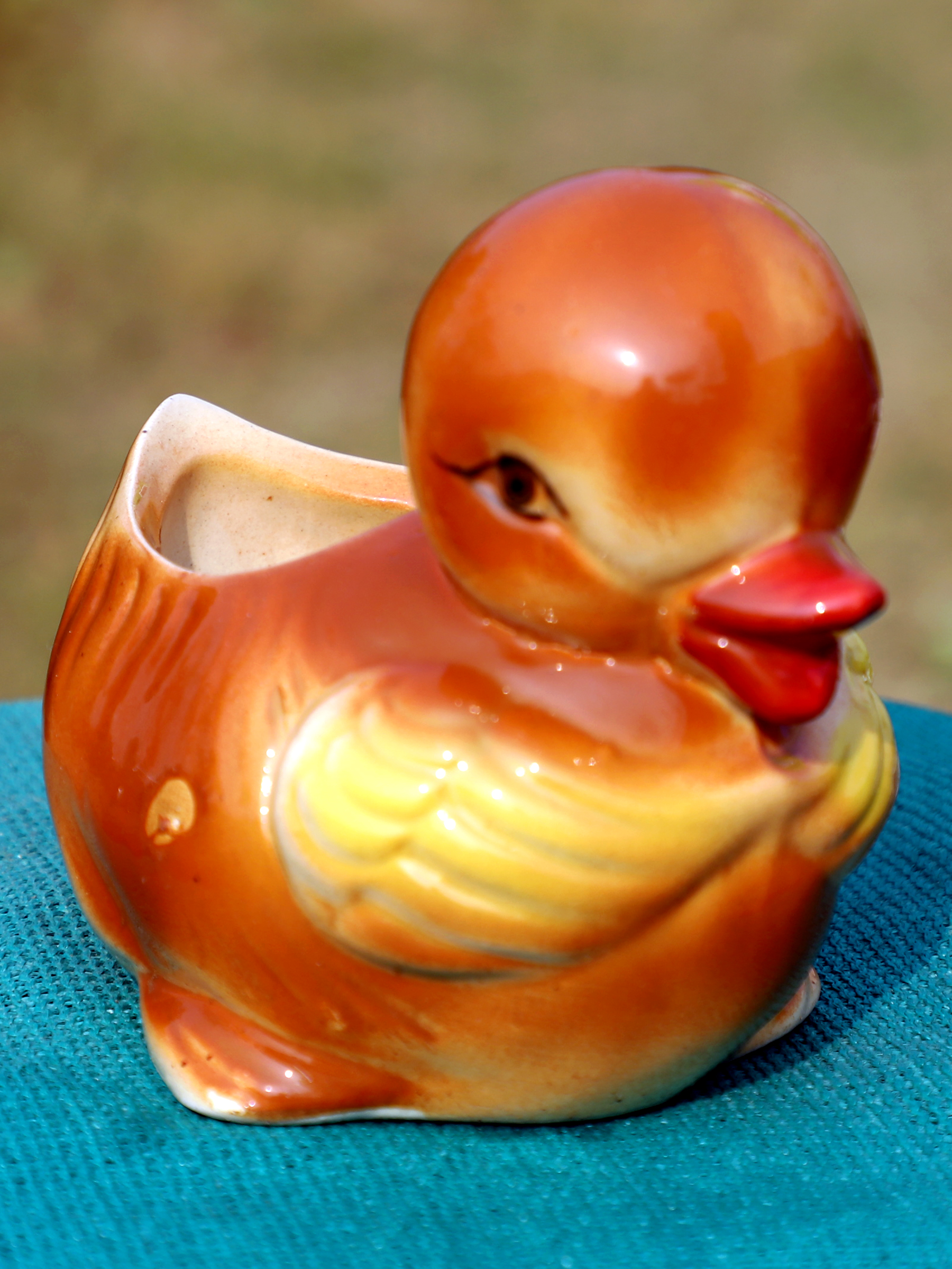 Brown Duck Shaped Ceramic Planter ThakurJi Organics